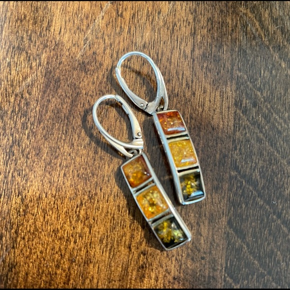 Amber Drop Earrings + Necklace Set - Picture 11 of 13